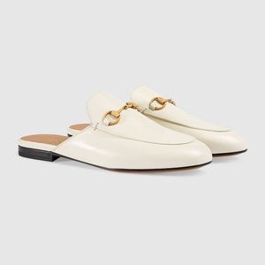 White Gucci Princetown Loafer